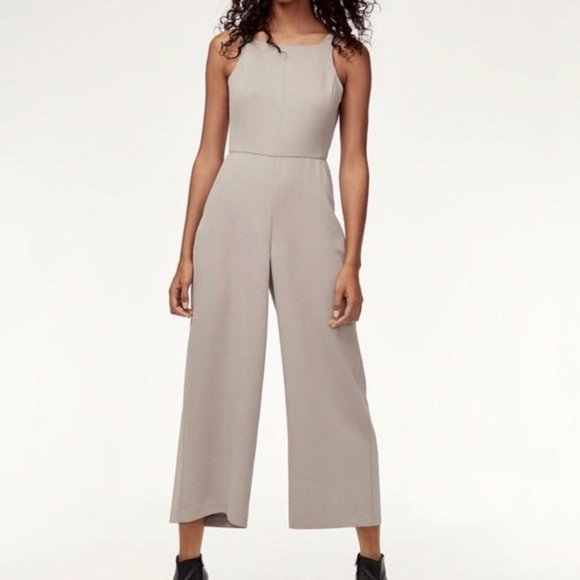Aritzia Pants - WILFRED Ecoulement Jumpsuit  Ashen Grey Wide Leg Aritzia 0 XS